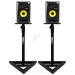 Gorilla DJ Studio GSM-100 Studio Monitor Speaker Floor Stands with Foam Pads Height and Positioning Adjustments