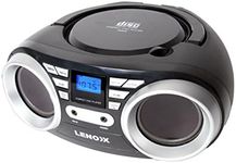 Lenoxx Portable Sport Stereo CD Player - FM Radio, Aux Line-in, Headphone Jack, Compact, Easily accessible Buttons, AC/DC Backup, AUX Compatibility | Black