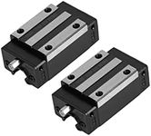 Coavoo HGH15 Linear Slider Bearing Blocks 2Pcs,15mm HG15 Linear Motion Ball Bearing Carriage Slider Sliding CA Block for Square Linear Slide Guide Guideway Rail HGH15 HGR15 as CNC Kit Part Replacement