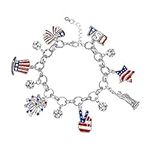 ZMNNOPPAB American Flag Bracelets f
