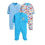 EIO 100% Cotton Rompers/Sleep suits/Jumpsuit/Night Suits for Baby Boys & Girls, Infants, New Born combo pack Turquoise