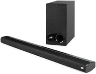 Polk Audio Signa S2 Ultra-Slim TV Sound Bar, Works with 4K & HD TVs, Wireless Subwoofer, Includes HDMI & Optical Cables, Bluetooth Enabled, Black