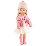 Bibi Doll 15" Fashion Doll In Pink Outfit With Rotating Head For Hair Styling - Realistic Dolls For Girls & Boys - American Style Baby Play Doll - Boys & Girls Toys Age 3 & Above (Ava - Beanie)