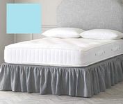 5' King Size Bed FRILLED BASE PLATFORM VALANCE Sheet 5' x 6'6" (60" x 78") (UNDER MATTRESS) (Duck Egg Blue)