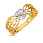 Kisna 18K Yellow SI Diamond Gold Ring for Women | Vaughn S13