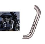 E-GENERIX® Bullet Heat Shield Cover Bend Pipe for RE Bullet Classic 350 Exhaust Heat Shield (Silver)