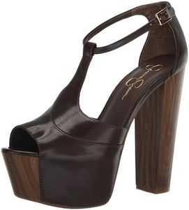 Jessica Simpson Womens Dany 3 Floral Heeled Platform Sandals, Ganache, 11