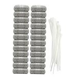 Healeved 24pcs Washing Machine Filter Indoor Lint Filter Lint Traps for Washing Machine Hose Washing Machine Lint Filters Dryer Lint Sink Filter Mesh Filter White Screen