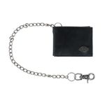 Dickies Men's Leather Bifold Chain Wallet, Black