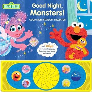 Sesame Street Elmo, Abby Cadabby, Big Bird, and More! Good Night, Monsters! Good Night Starlight Projector Sound Book Perfect Bedtime Story PI Kids