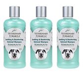 Veterinary Formula Solutions 3 Pack of Soothing and Deodorizing Oatmeal Shampoo for Dogs, 17 Fluid Ounces Each