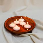 R Wellness Floating Candles for Water Bowl Unscented Floating Wax Candles Nugget (White Color) Size (5cm X 3cm X 3cm) Pack of 30