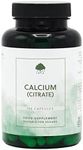 Calcium Citrate Capsules | 200mg Elemental Calcium Per 2 Capsule Dose | 120 Vegan Capsules | G&G Vitamins