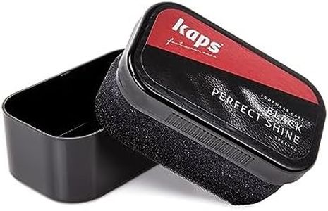 Kaps Shoe Polish Sponge Gives Instant Gloss, For Leather Shoes Boots Bags, Perfect Shine (Black)