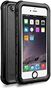 iPhone 6 / 6s Waterproof Case, Underwater Full Sealed Cover Snowproof Shockproof Dirtproof IP68 Certified Waterproof Case for iPhone 6/6s 4.7 inch (Black)
