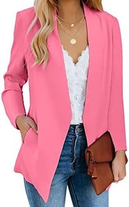 luvamia Women's Casual Long Sleeve Lapel Button Slim Work Office Blazer Jacket Plus Size Office Attire for Women Sachet Pink Size Xx-Large Size 20 Size 22