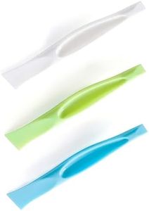 Septe Plastic Multipurpose Stiff Scraper for kitchien,Sticker Scraper Label Remover Can Opener(3 PCS,Green, Blue and White)