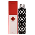 EB-Everything Beautiful Stainless Steel Water Bottle 1 Litre Leakproof Office Gym Travel School Dance Fridge Home Refrigerator Bottles For Men Women Kids Girls and Boys (1L, Smooth Black Moroccan)