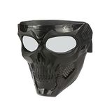 Y-SPACE Polarized Lens Spooky Skull Face Sandproof Mask for Wargame Motorcycle Off-Road Riding Cos (Defender Series, Black)