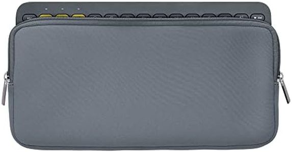 kwmobile Neoprene Case Compatible with Logitech K380 - Case for Keyboard Soft Travel Sleeve - Grey