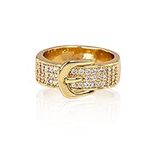 Belt Buckle Ring For Women Clear Ge