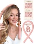 Yanibest Velvet Heatless Hair Curler to Sleep in, Overnight Curl Headband for Natural Wavy Curls, No Heat Soft Hair Curler Set with Hair Clip Scrunchies for Styling，No Slip Heatless Curls