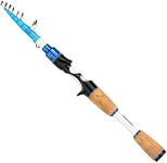 EOW XPEDITE MAX Portable Telescopic Casting/Spinning Fishing Rods, 24T Carbon Rod Blanks & Solid Carbon Tip, Split Cork Grips, Travel Rod, Short Collapsible Rods