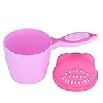 Baby Bath Rinse Cup, Detachable Baby Bath Mug Baby Shampoo Rinser Tear-free Waterfall Rinser Baby Bath Rinser Pail Kid Wash Hair Bathing Flusher for Baby Tub(Pink)