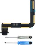 MMOBIEL Dock Connector Compatible with iPad 7 2019/8 2020 - Charging Port Flex Cable - Headphone Port/Microphone/Antenna Replacement - Incl. Screwdrivers - Black