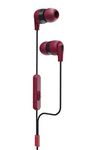 Skullcandy Ink'd+ Wired Earbuds with Microphone / In-Ear Headphones / Compatible with Android, iPhone, iPad, iPod, Computer with 3.5mm Jack / Great for Gym, Sports, and Gaming - Red