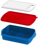 Mr. Bar-B-Q - Prep and Slice Tray Set (Includes Built-in Cutting Board + Marinade Container)