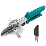 O'Shine Miter Shears for Angular Cutting Molding Crafting,Shoe Molding Cutter Tool,45-135 Degree Multi Angle Mitre Shears Trim Cutter Hand Tool for Soft Wood PVC, an Extra Blade with Sheath Included