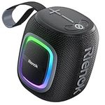 RIENOK Bluetooth Speaker Wireless Portable Waterproof Speaker with Lights FM Radio 15-Hour Playtime Bluetooth 5.3 TF Card USB Playback Mini Speakers for Home Garden Party Camping Travel