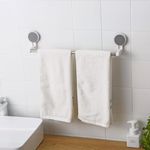 SOFLIN Wall Mounted Self Adhesive Magic Sticker Towel Holder in Bathroom/Towel Rod for Bathroom/Hangers for Clothes/Cloth Hanger for Wall/Towel Stand/Towel Napkin (Towel Rack)