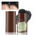 Natural Hairline Powder, Hair Shading Sponge Pen, Hairline Shadow Powder Stick Black, Quick Hair Root Touch-Up Stick For Cover Gray Hair Root, With 2 Pairs of Eyebrow Stamp (BLACK)