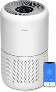 LEVOIT Air Purifiers for Home Bedroom, Smart WiFi, HEPA Sleep Mode for Home Large Room, Quiet Cleaner for Pet Hair, Allergies, Dust, Smoke, Pollon, White Noise, Alexa Control, Core300S-P, White