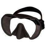 BEUCHAT Maxlux S Mask (Black) for Spearfishing, Scuba Diving, Freediving, Swimming, Snorkeling