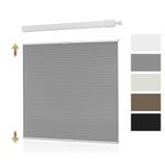 HOTSOON Cellular Shades(No Tools No Drill) for Windows,Modern Top Down Bottom Up Cellular Blinds,Cordless Light-Filtering Honeycomb Blinds,Easy to Install Beautify Home and Offices,Gray,Custom Size