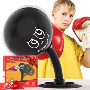 SVANE Strong Suction Desktop Punching Bag - Stress Relief Boxing Ball with Upgraded Durable Spring, Secured Office Home Desk Toy Gift for Kids, Friends, and Coworkers