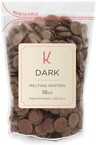 KIDU Chocolate Melting Wafers 16 Ounces Bulk Perfect For Dipping, Deserts, Baking And More - 1 Pound (Dark New)