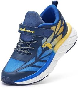 Boys Girls Kids Walking Shoes Arch Support: Breathable Lightweight Plantar Fasciitis Relief Casual Soft Sneakers, Supportive Flat Feet High Arch Orthotic Travel Walking Shoes Dark Blue Little Kid 1