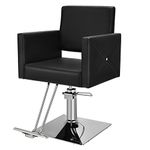 DORTALA Salon Chair for Hair Stylist, Adjustable Multi-Purpose Barber Chair with Hydraulic Pump, 360 Degrees Swivel, Classic Styling Beauty Spa Equipment for Women & Men, 330 LBS, Black