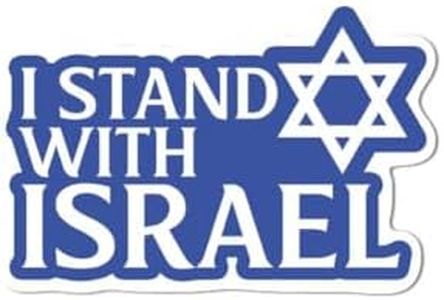 I Stand with Israel Flag Stickers Support Israel Decal Vinyl Stickers Israeli Flags Decal Car Laptop Window Automotive Vinyl Stickers