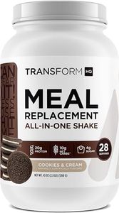 TransformHQ Meal Replacement Shake Powder 28 Servings (Cookies & Cream) - Non-GMO