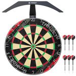 Target Darts Rift Dartboard and LED Light | Steel Tip Dart Board with Bright Dartboard Lighting | Staple-free Wire | Includes Two Sets of 17G Darts | Easy Assembly Complete Starter Set