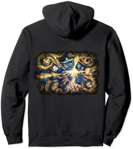 Doctor Who Art Tardis Van Gogh Ventilateur de science-fiction Voyage dans le temps Sweat à Capuche