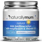 NaturallyMum Kids Magnesium Bedtime Lotion with Vitamin D | Support for Sleep, Heart, Bone, Nerve, Gut and Muscle Health | Alternative to Melatonin | Lavender & Chamomile 8.4 fl oz