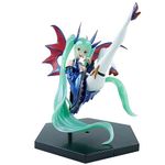 Ksopsdey Anime Hatsun-e Action Figure Miku, Miku Anime Figure,Sitting Posture,Anime Character Doll Models ,Desktop Ornaments Collectible Gift for Kids, Adults, Anime Fans (C)