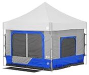 E-Z UP Camping Cube 6.4, Converts 10' Straight Leg Canopy into Camping Tent, Royal Blue (Canopy/Shelter NOT included), Large