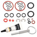 O-Ring Gasket Seal Set Drainage Valve Brew/Security Oval Head Key Tool (With Lube) Compatible With Jura S, Z, X, C, E, F, J, ENA & Capresso Krups AEG Cappuccino Maker Series Coffee Machines